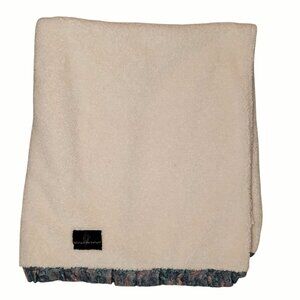 Petunia Pickle Bottom Cream Sherpa Embroidered Floral Security Blanket 26"X 41"